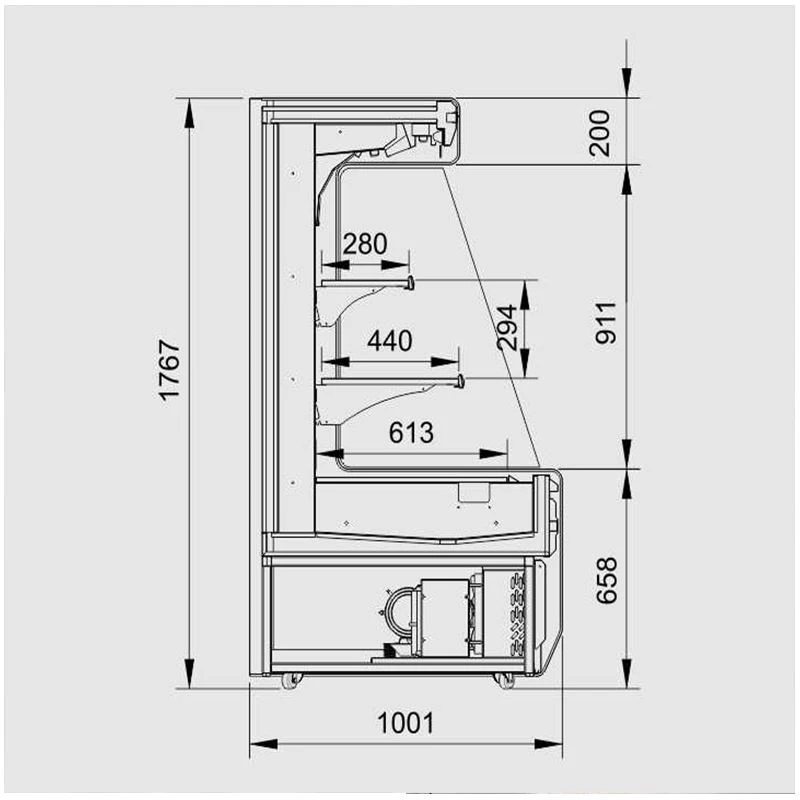 Commercial Supermarket Display Fridge Multi Deck